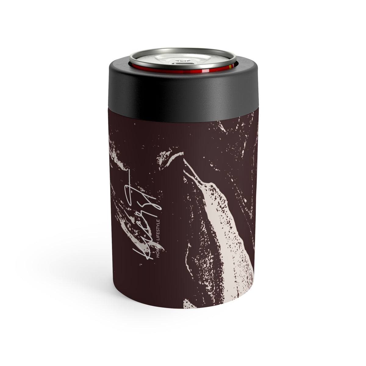 Cream Marble on Signature Velvet Noir Can Holder