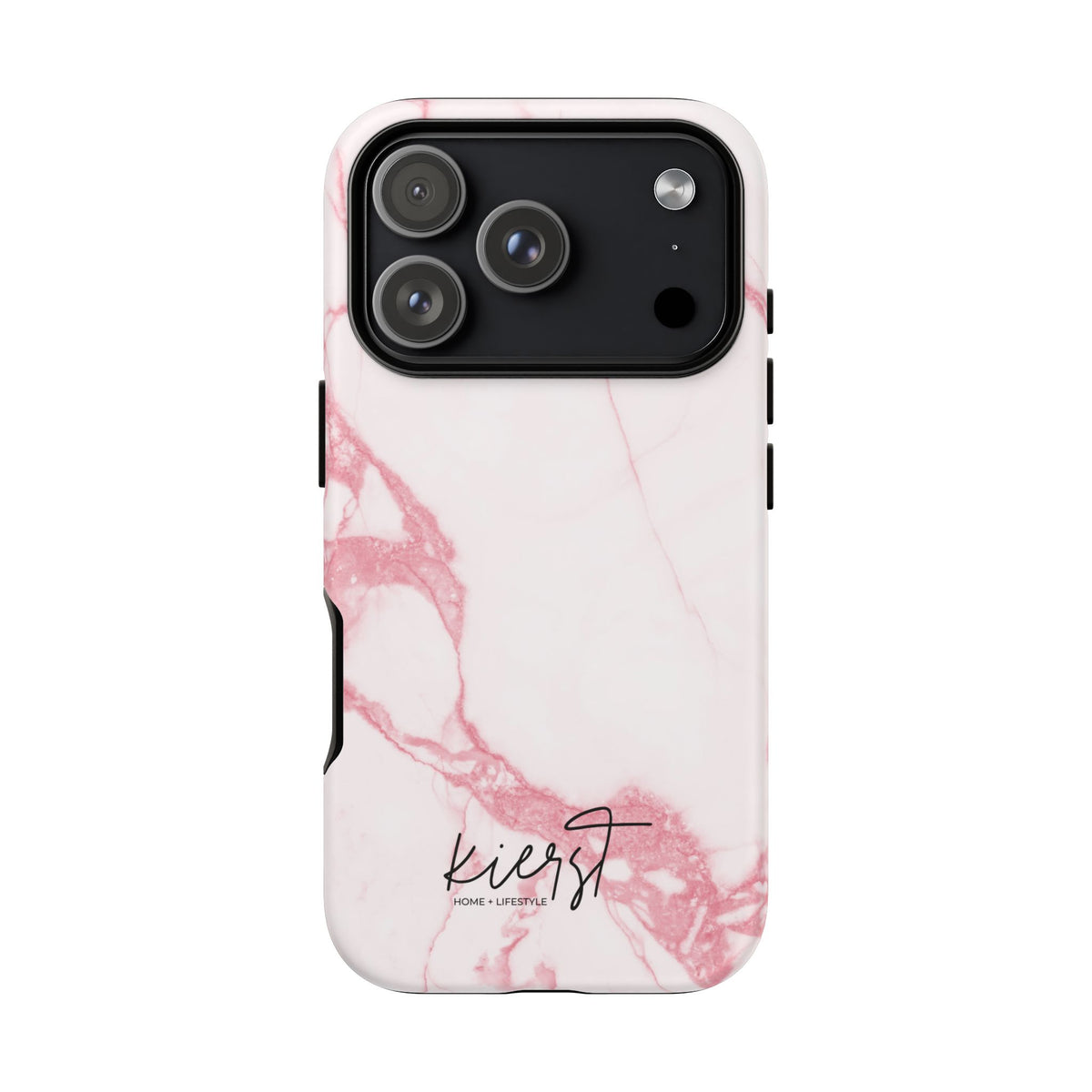 Pink + White Marble iPhone Case