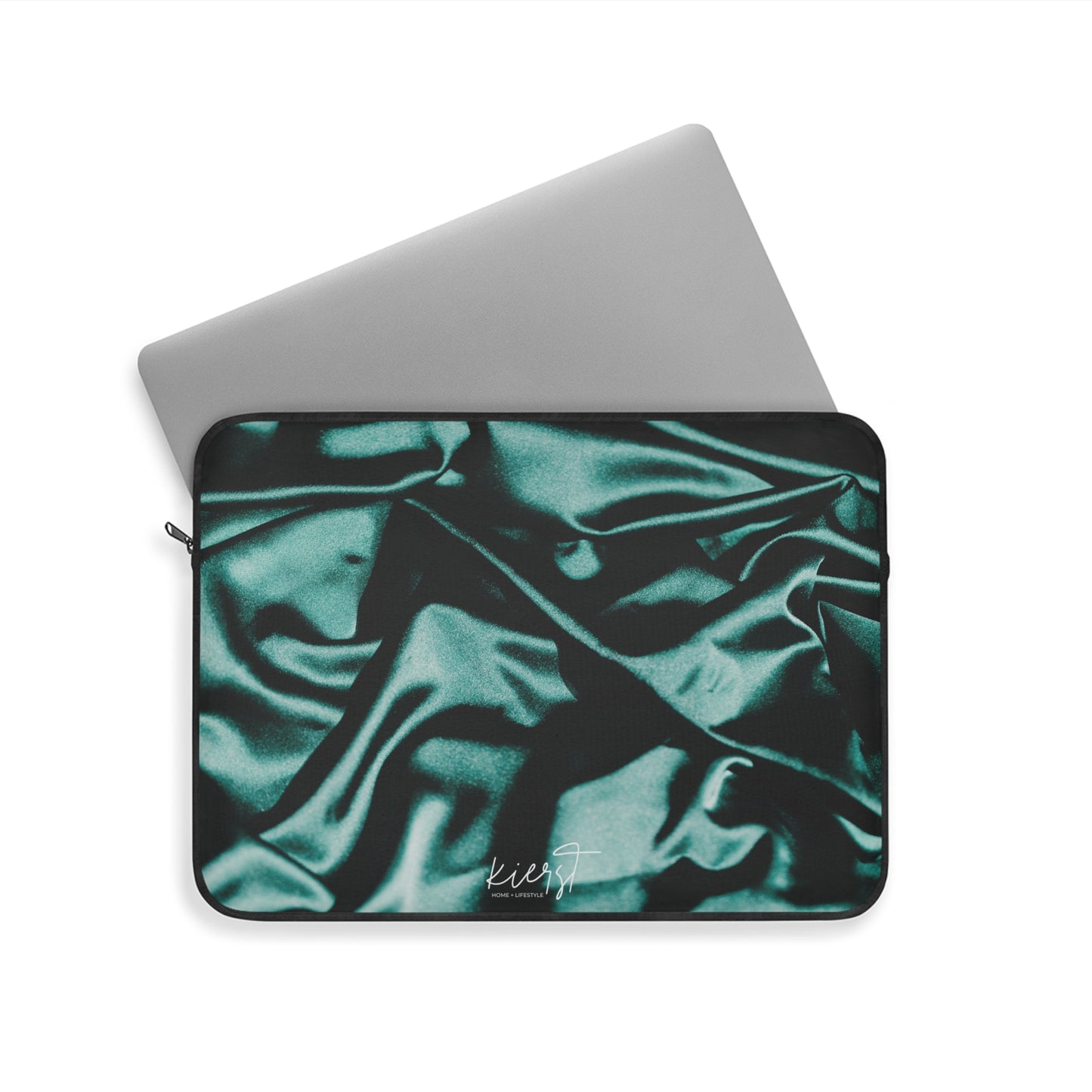 Emerald Silk Laptop Sleeve | Luxe Protection for Your Tech