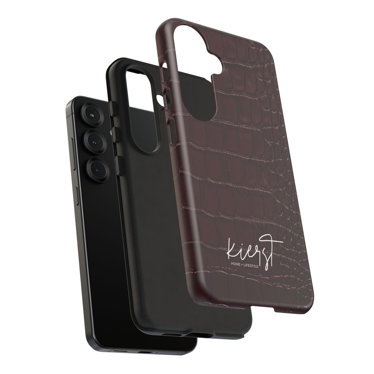 Signature Velvet Noir Crocodile Print Samsung Galaxy Phone Case