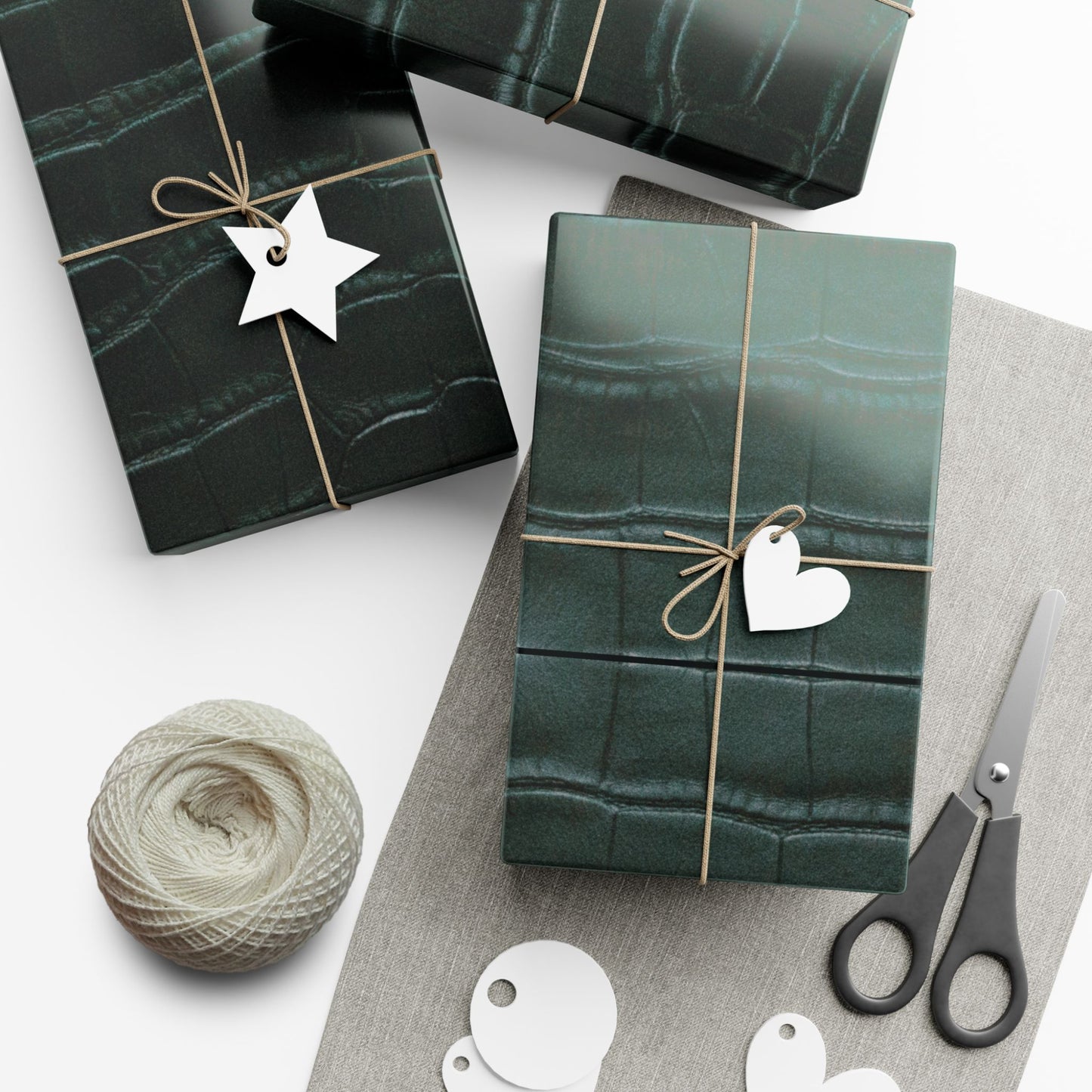 Emerald Crocodile Print Gift Wrapping Paper
