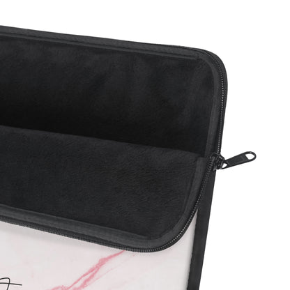 Pink & White Marble Laptop Sleeve | Soft Sophistication for Everyday Tech