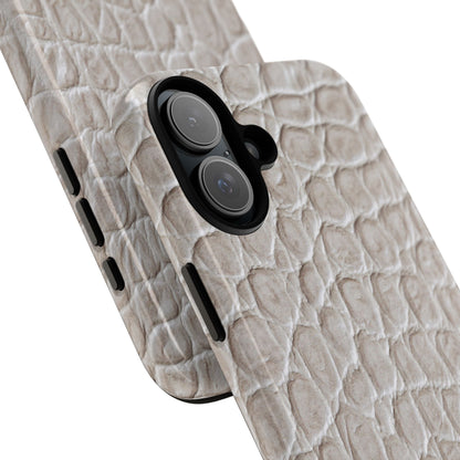 Cream Reptile Print iPhone Case