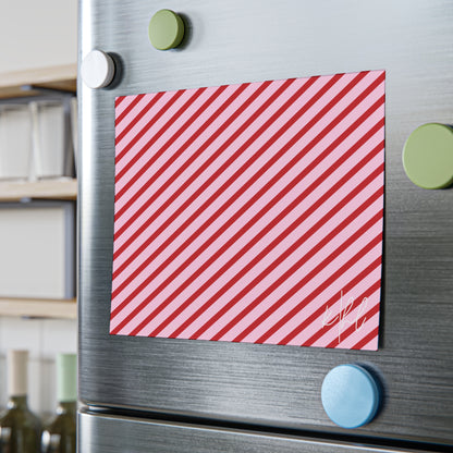 Holiday 25 Pink and Red Diagonal Striped Post-it® Note Pad