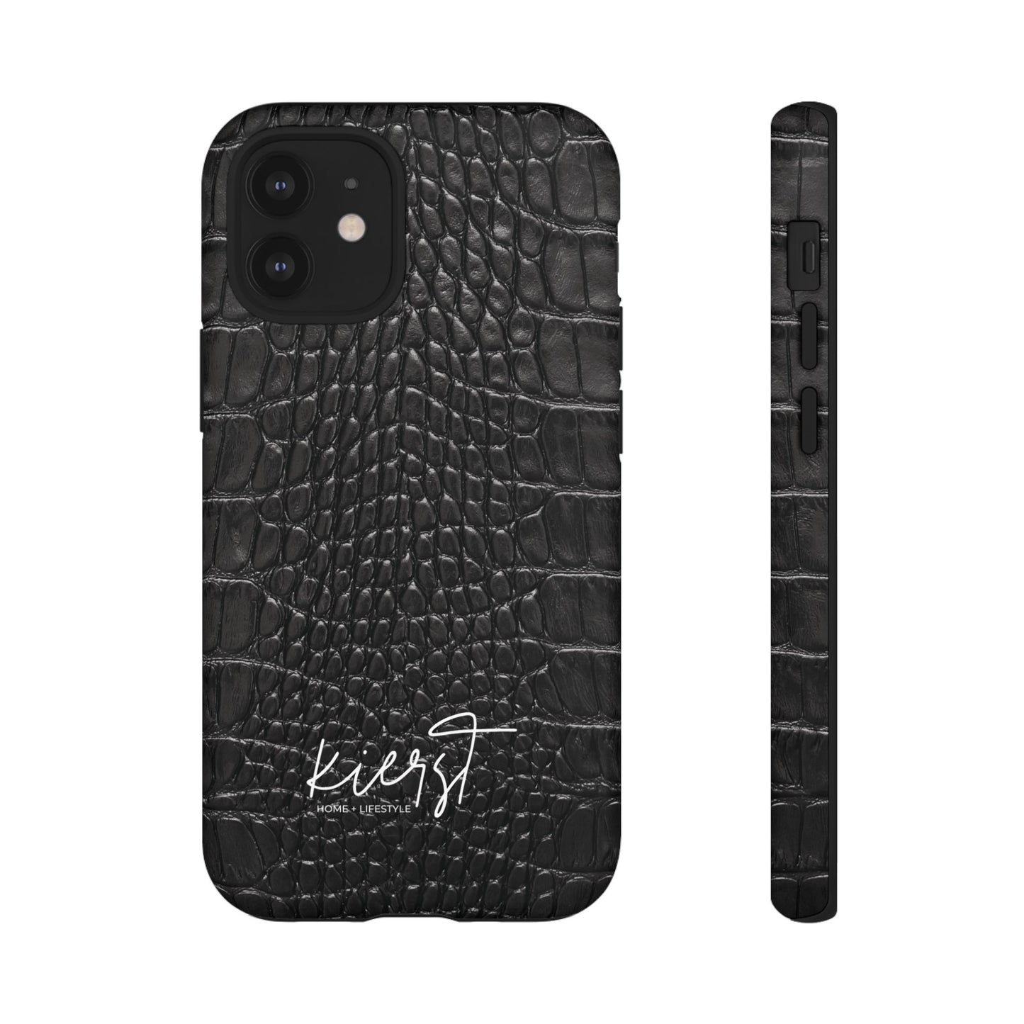 Black Alligator Print iPhone Case