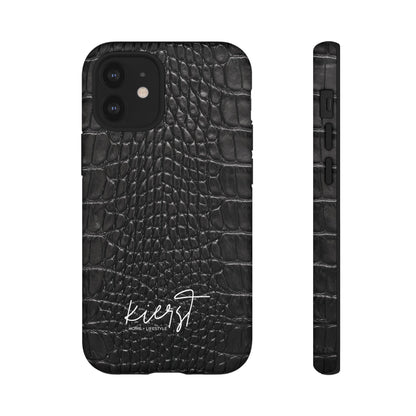 Black Alligator Print iPhone Case