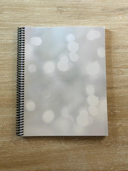 White Sparkle Notebook