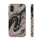 Taupe and Black Marble iPhone Case