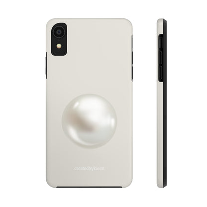 Single Pearl on Beige iPhone Case