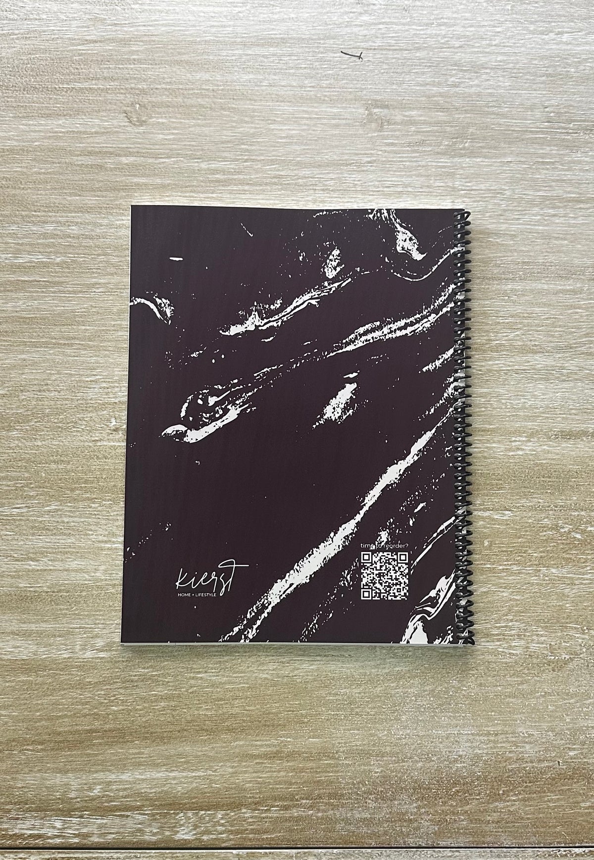 Cream Marble on Signature Velvet Noir Notebook