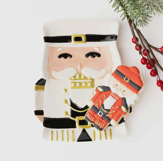 White Nutcracker Dessert Plate
