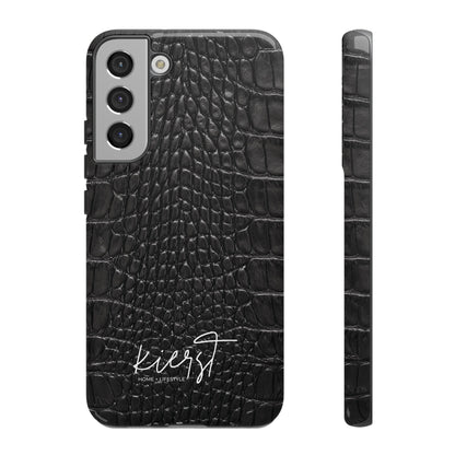 Black Alligator Print Samsung Galaxy Phone Case