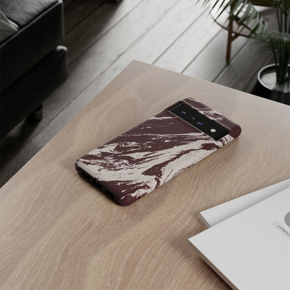 Cream Marble on Signature Velvet Noir Google Pixel Phone Case