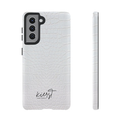 White Alligator Samsung Galaxy Case | Classic Texture Meets Modern Edge