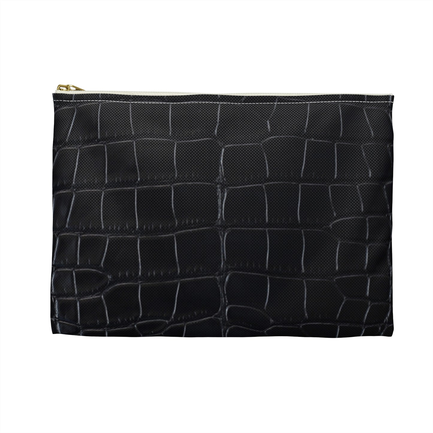 Black Crocodile Accessory Pouch