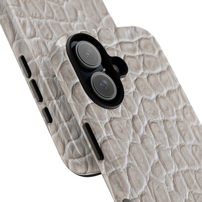 Cream Reptile Print iPhone Case