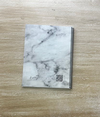 Lived-In Grey Marble Notebook