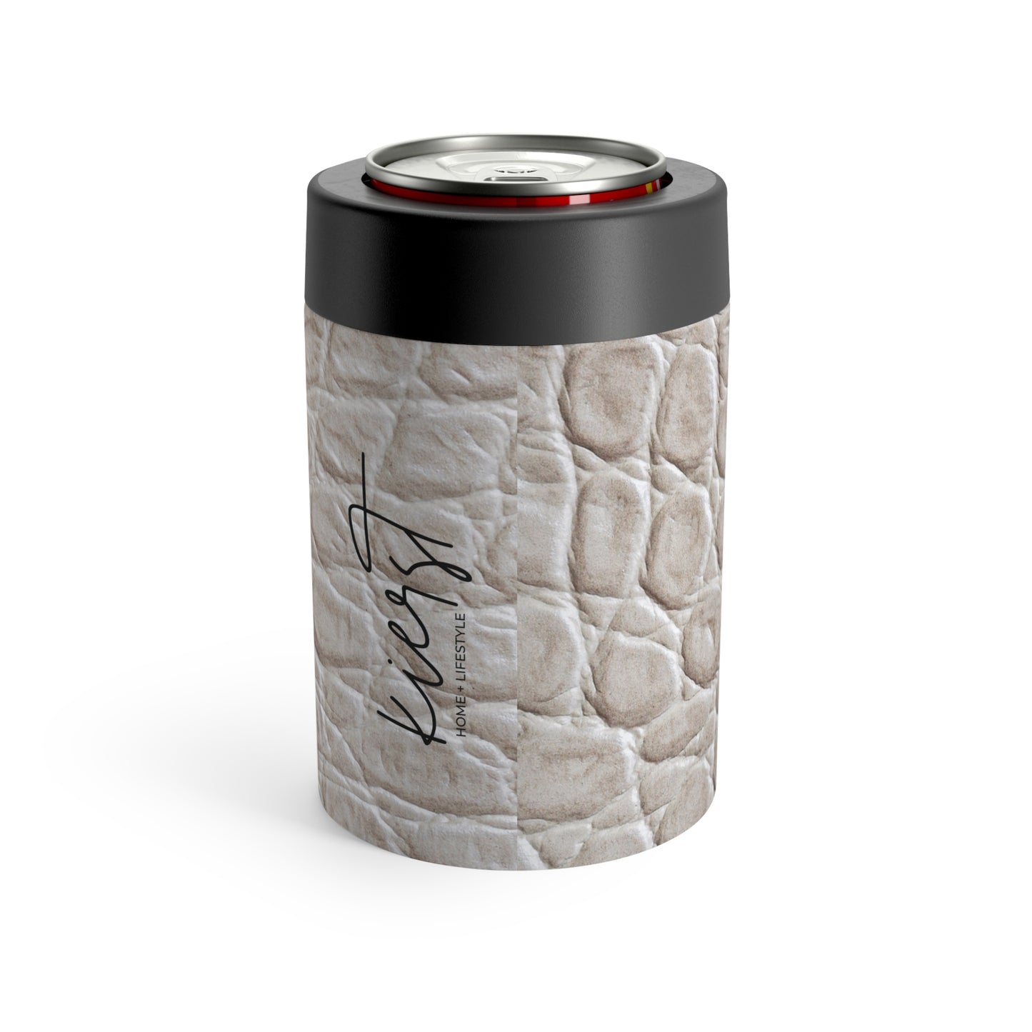 Cream Reptile Print Can Holder