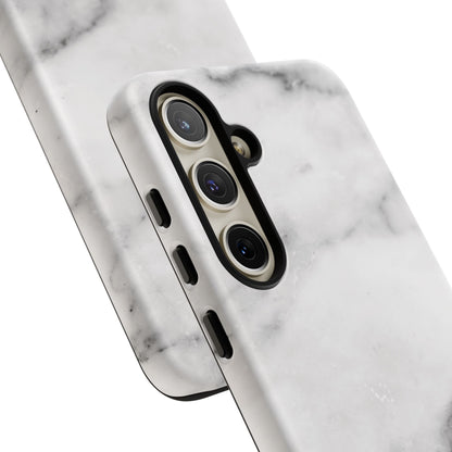 Lived-In White and Grey Marble Samsung Galaxy Case | Soft Strength, Redefined