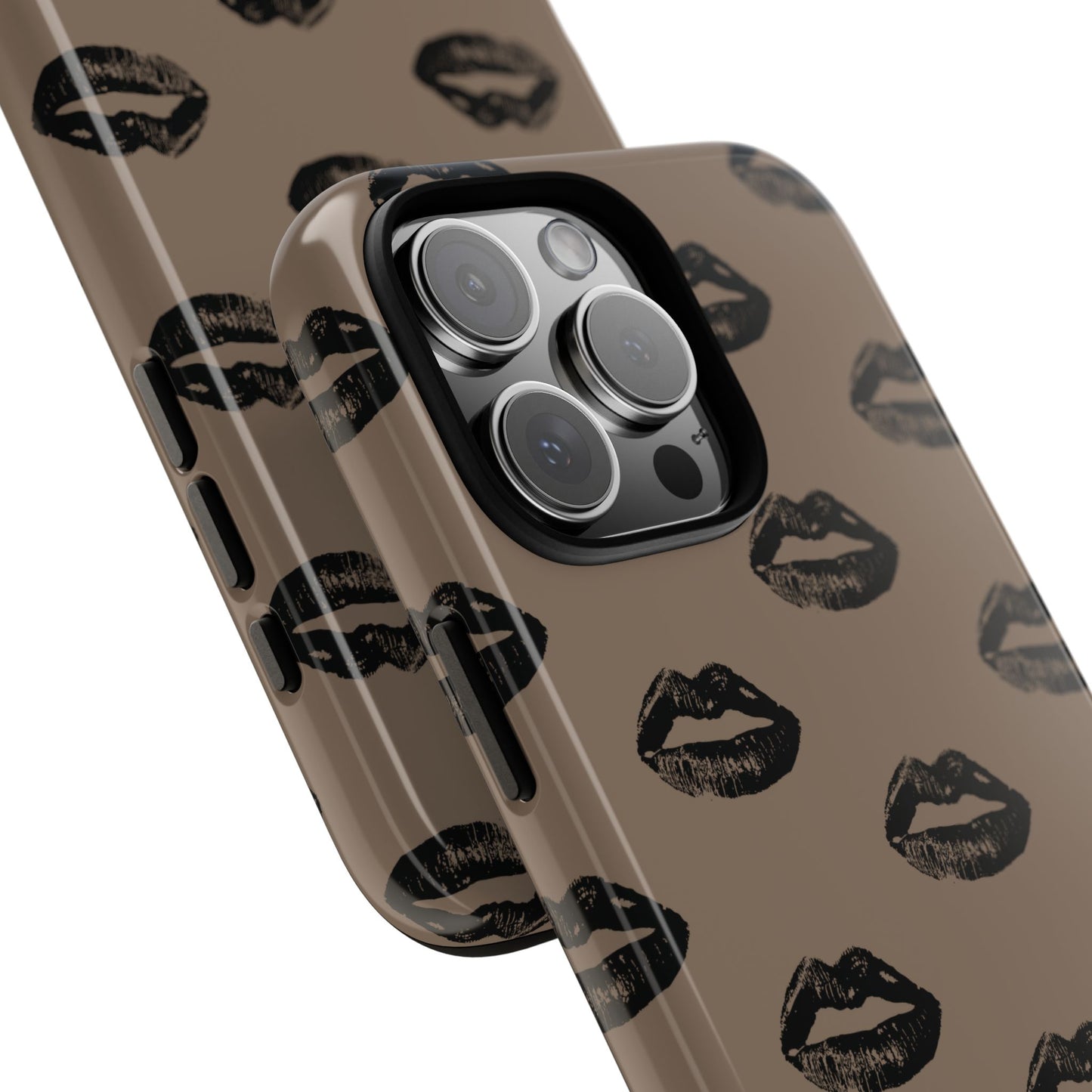 Black Lips and Mocha iPhone Case