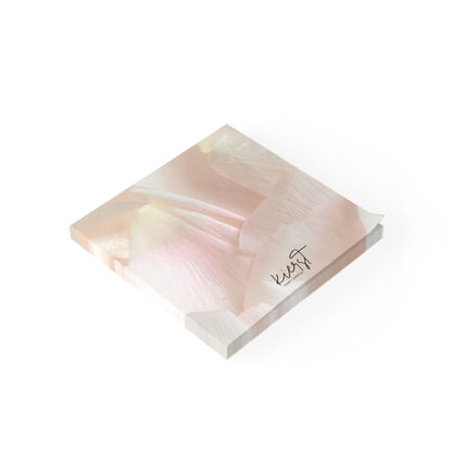 Iridescent Petals Post-it® Note Pad | Soft Pink Floral Sticky Notes for Elegant Everyday Reminders