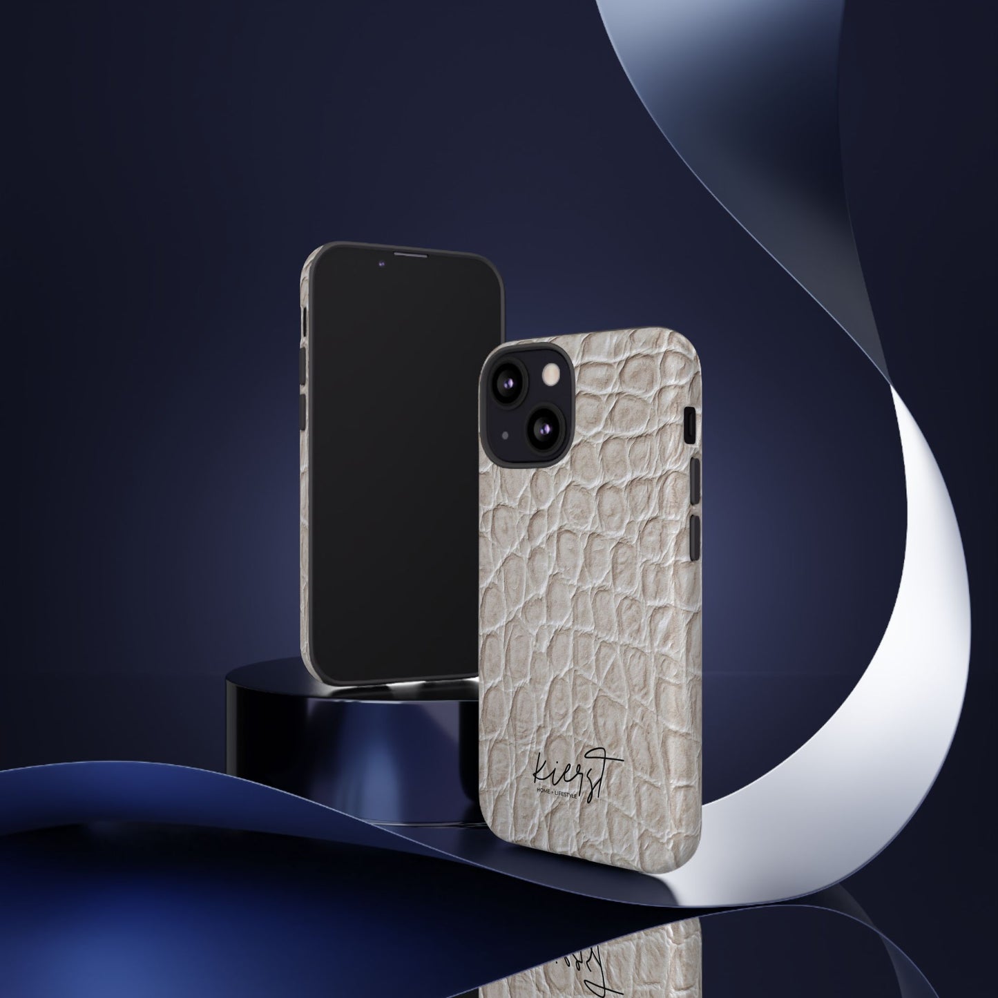 Cream Reptile Print iPhone Case