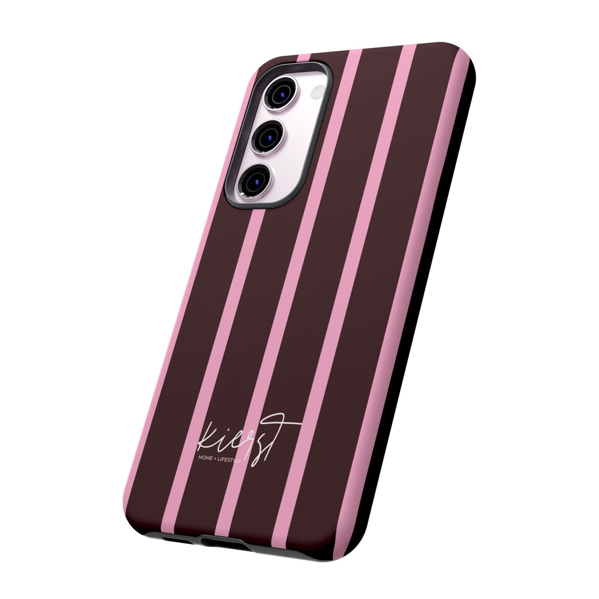 Signature Velvet Noir + Pink Stripes Samsung Galaxy Phone Case
