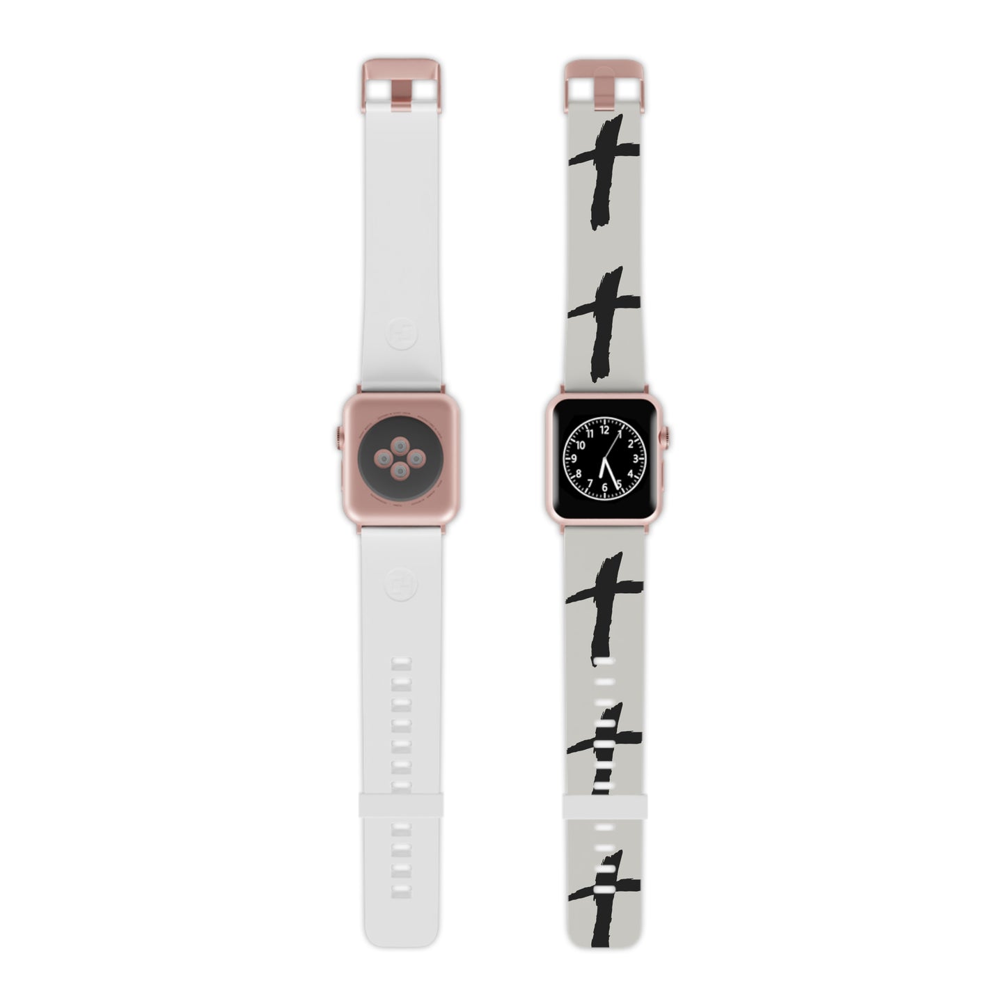 Black Brushstroke Cross Apple Watch Band