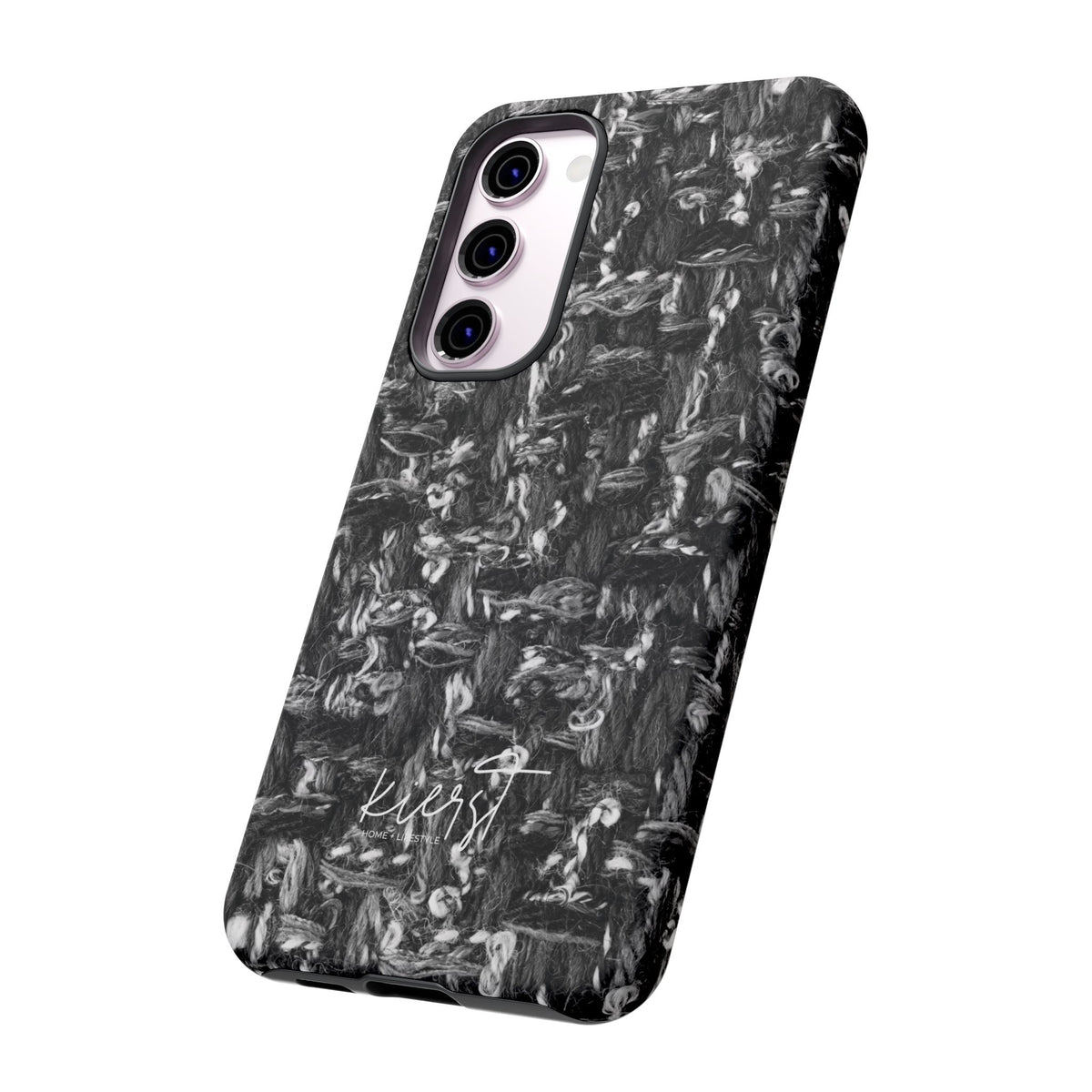 Grey Tweed Print Samsung Galaxy Phone Case