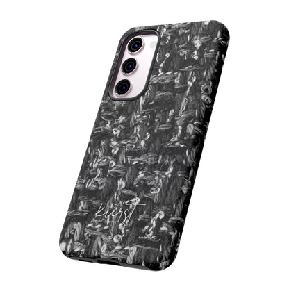 Grey Tweed Print Samsung Galaxy Phone Case