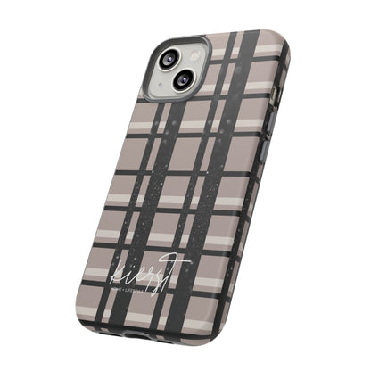 Elevated Neutrals Plaid iPhone Case | Classic Pattern, Modern Contrast
