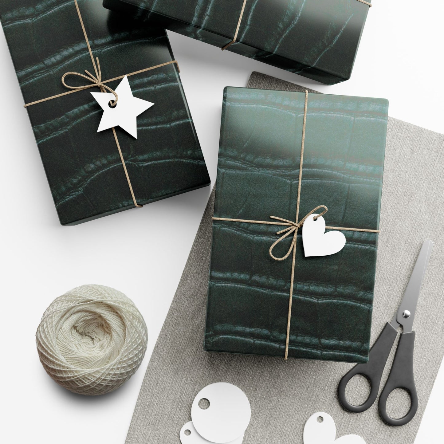 Emerald Crocodile Print Gift Wrapping Paper