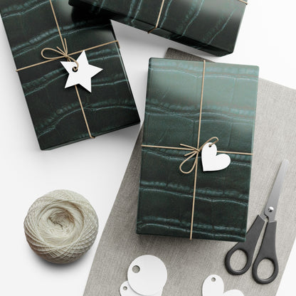 Emerald Crocodile Print Gift Wrapping Paper