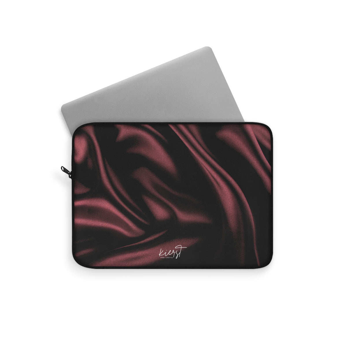 Signature Velvet Noir Silk Print Laptop Sleeve
