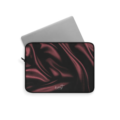 Signature Velvet Noir Silk Print Laptop Sleeve