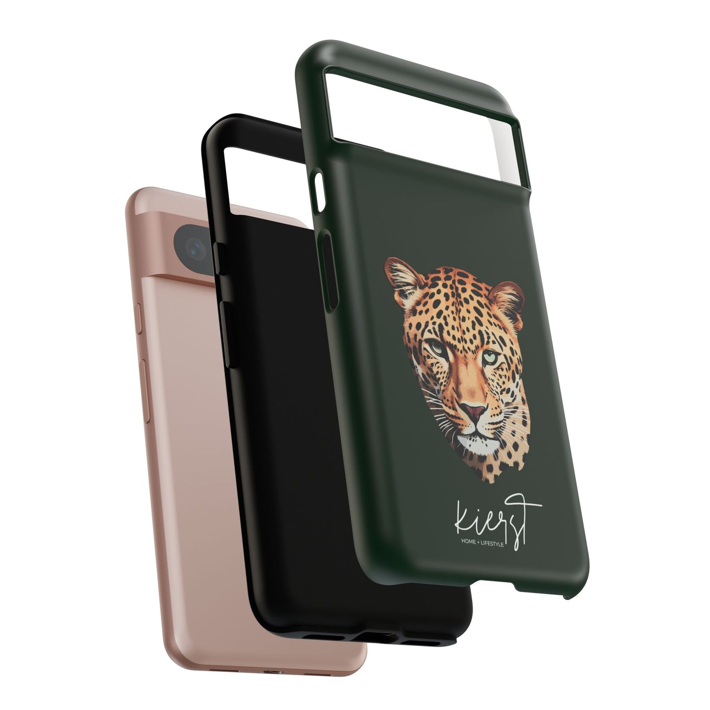 Leopard Head on Signature Midnight Pine Google Pixel Phone Case