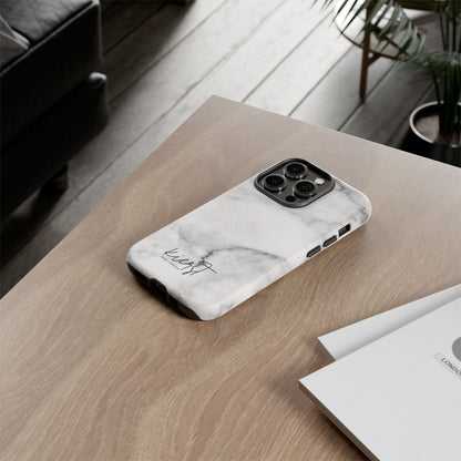 Lived-In White and Grey Marble iPhone Case | Curated Calm, Captured in Marble