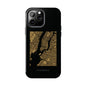 Black and Gold NYC Map iPhone Case