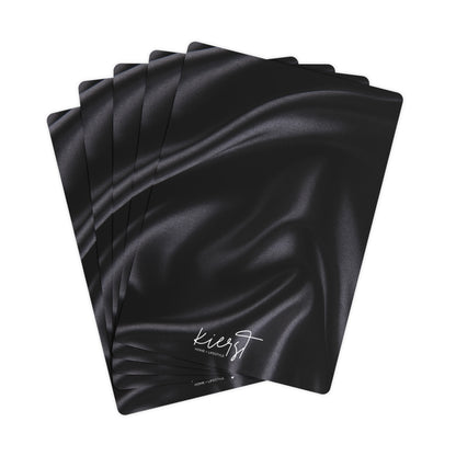 Black Silk Print Luxury Poker Playing Cards – 54 Card Deck