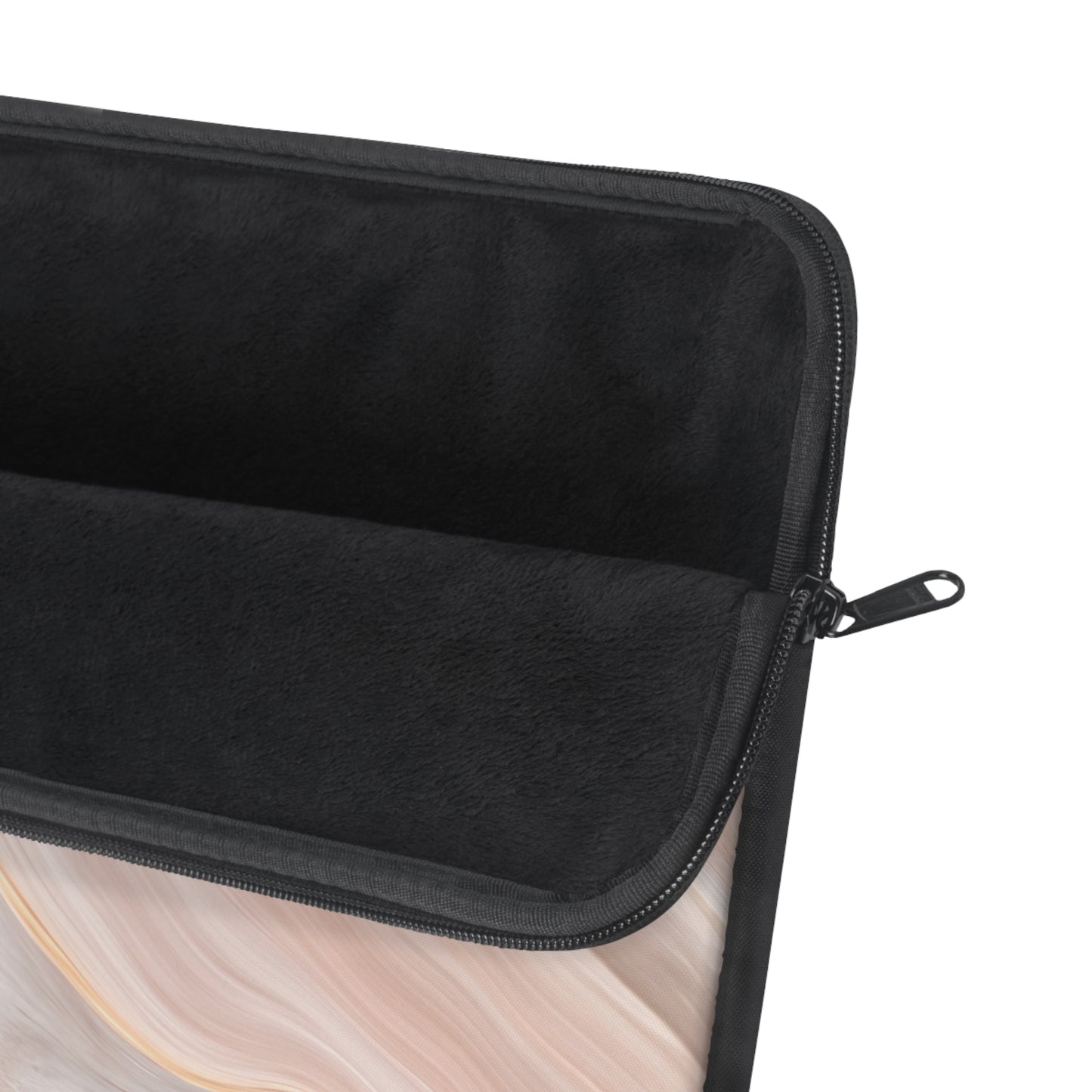 Blush Swirl Marble Laptop Sleeve | Soft Neutral Tech Accessory