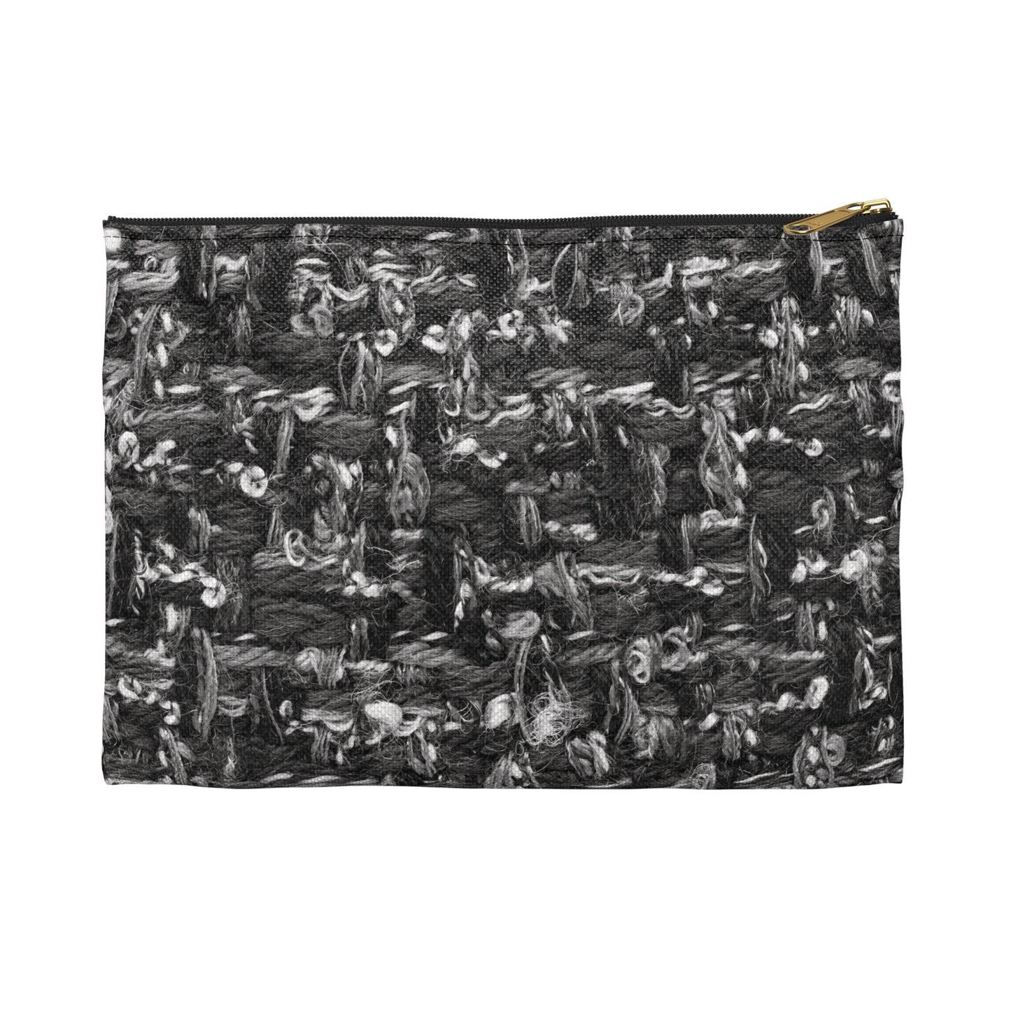 Grey Tweed Print Accessory Pouch