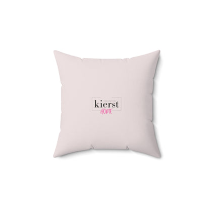 Watercolor Peony Square Pillow