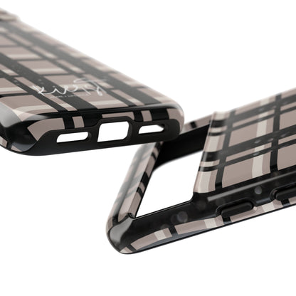 Elevated Neutrals Plaid Google Pixel Case | Taupe, Cream, & Black—Refined, Not Routine