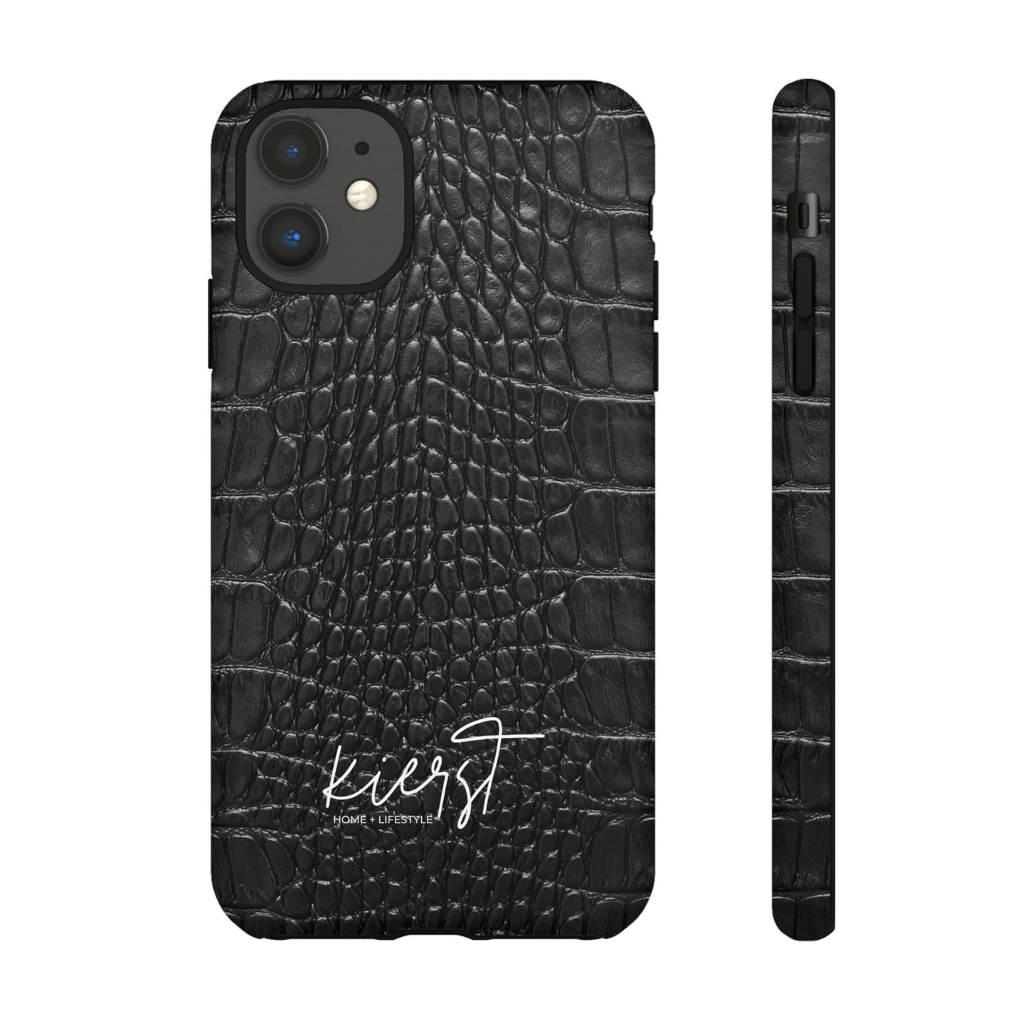 Black Alligator Print iPhone Case