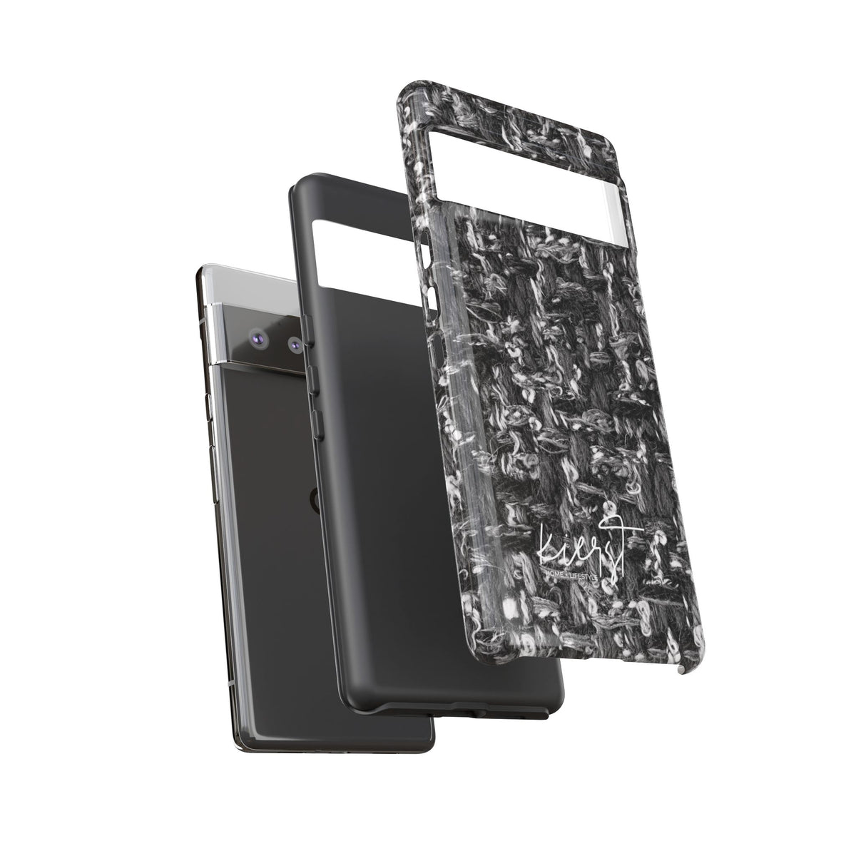 Grey Tweed Print Google Pixel Phone Case