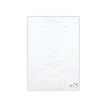 White Alligator Post-it® Note Pad | Luxe Faux Skin-Inspired Memo Pad