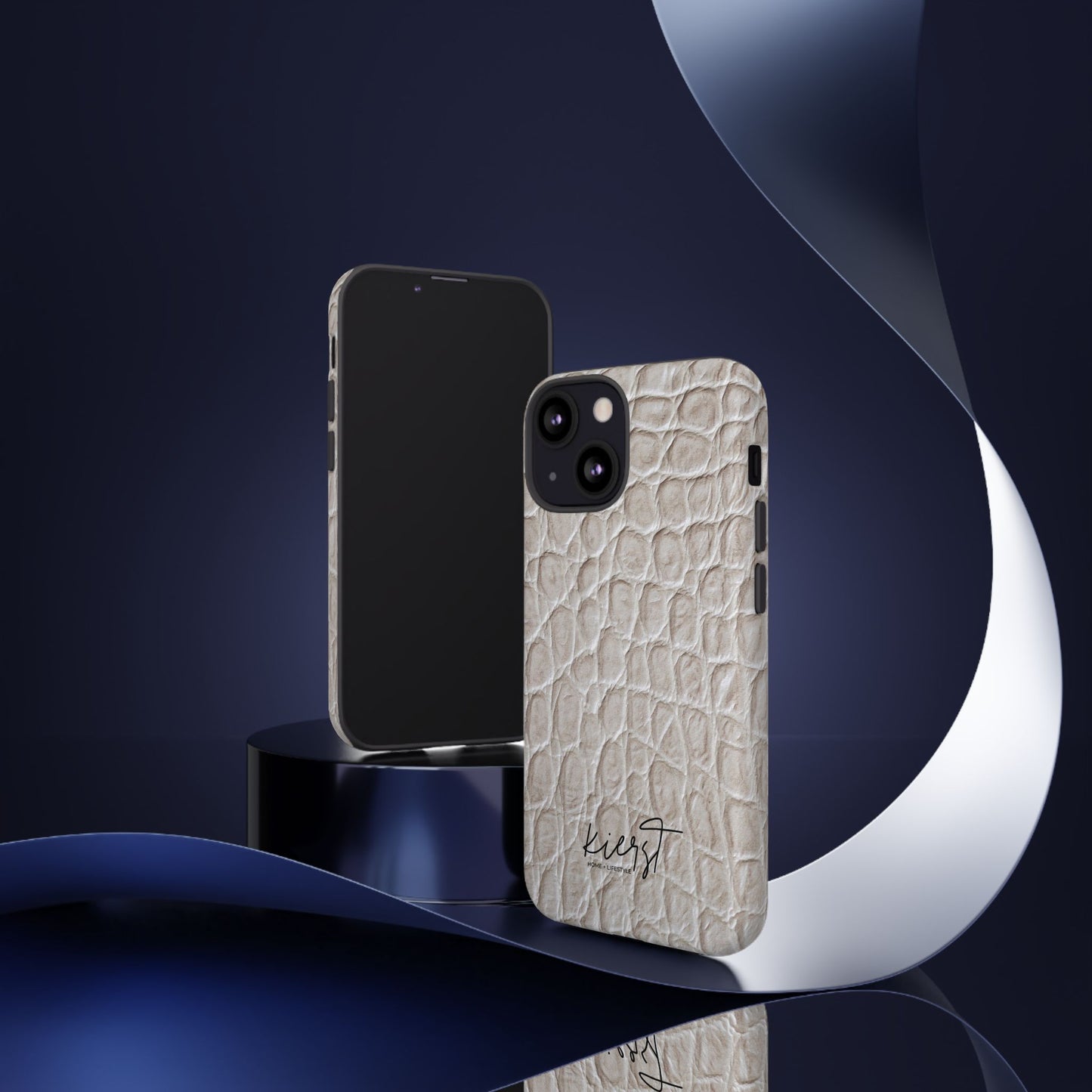 Cream Reptile Print iPhone Case