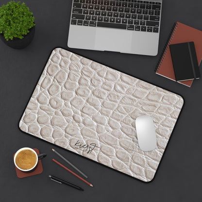Cream Reptile Print Desk Mat
