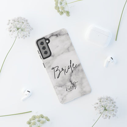 Bride Lived-In White and Grey Marble Samsung Galaxy Phone Case