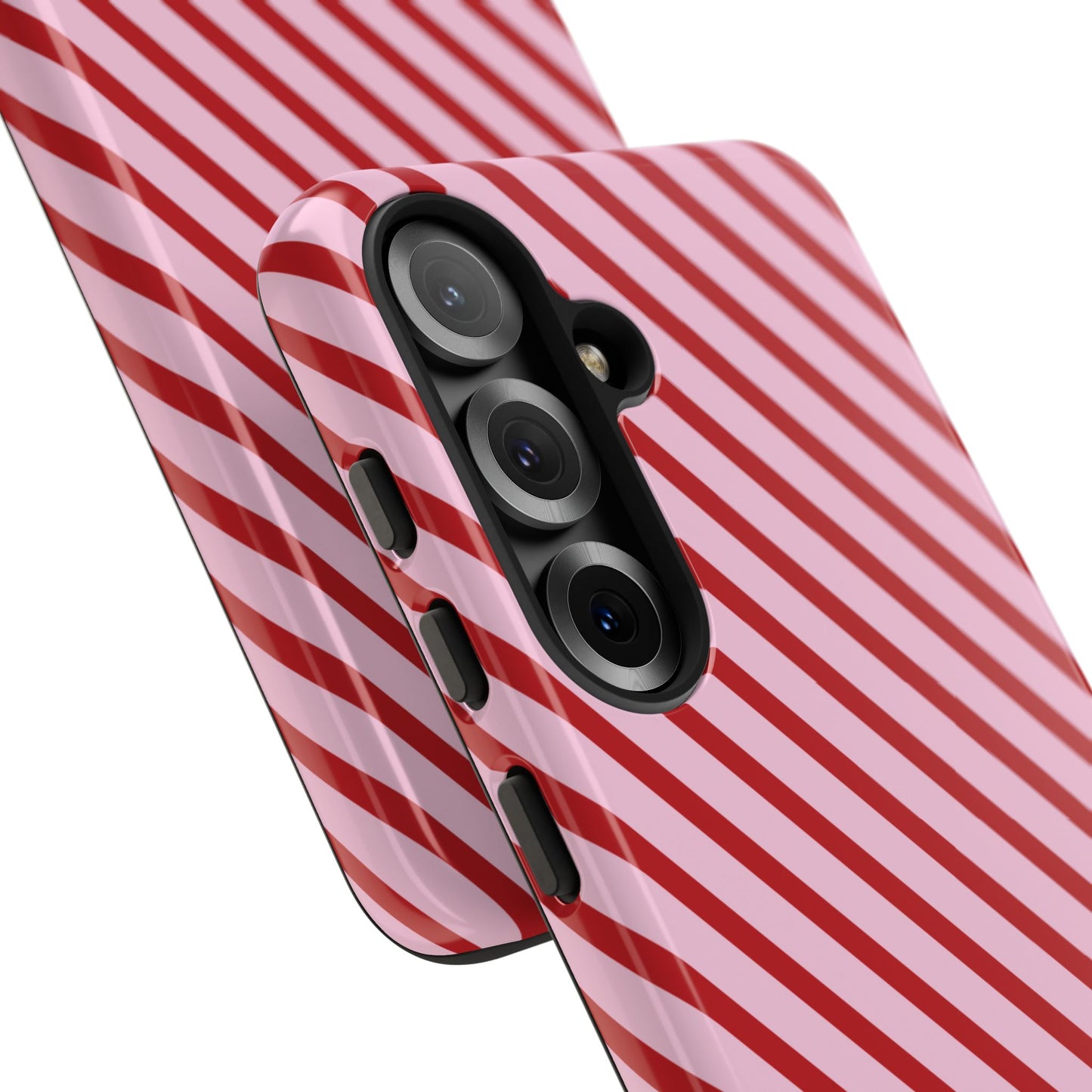 Holiday 25 Pink and Red Diagonal Striped Samsung Galaxy Phone Case